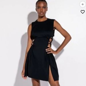 NEW! Akira ‘caught up in the twist mini dress with slit’ in OLIVE GREEN